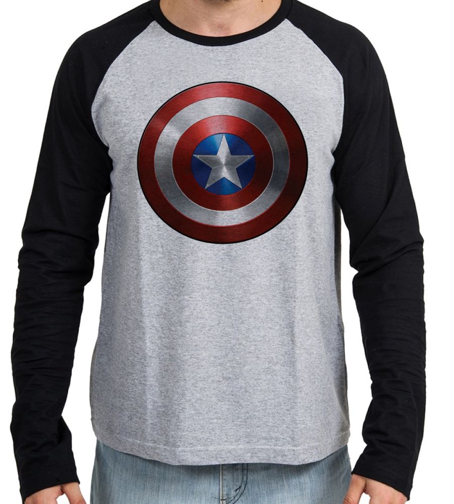 camiseta manga longa marvel