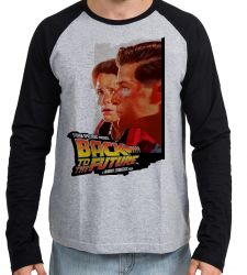 Camiseta Manga Longa De volta para o futuro Marty George McFly