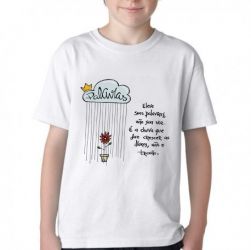 Camiseta Infantil Eleve suas palavras não sua voz