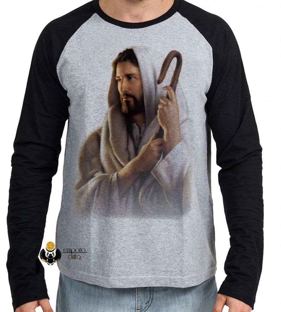 Camiseta Manga Longa Jesus de Nazaré Imagem 1