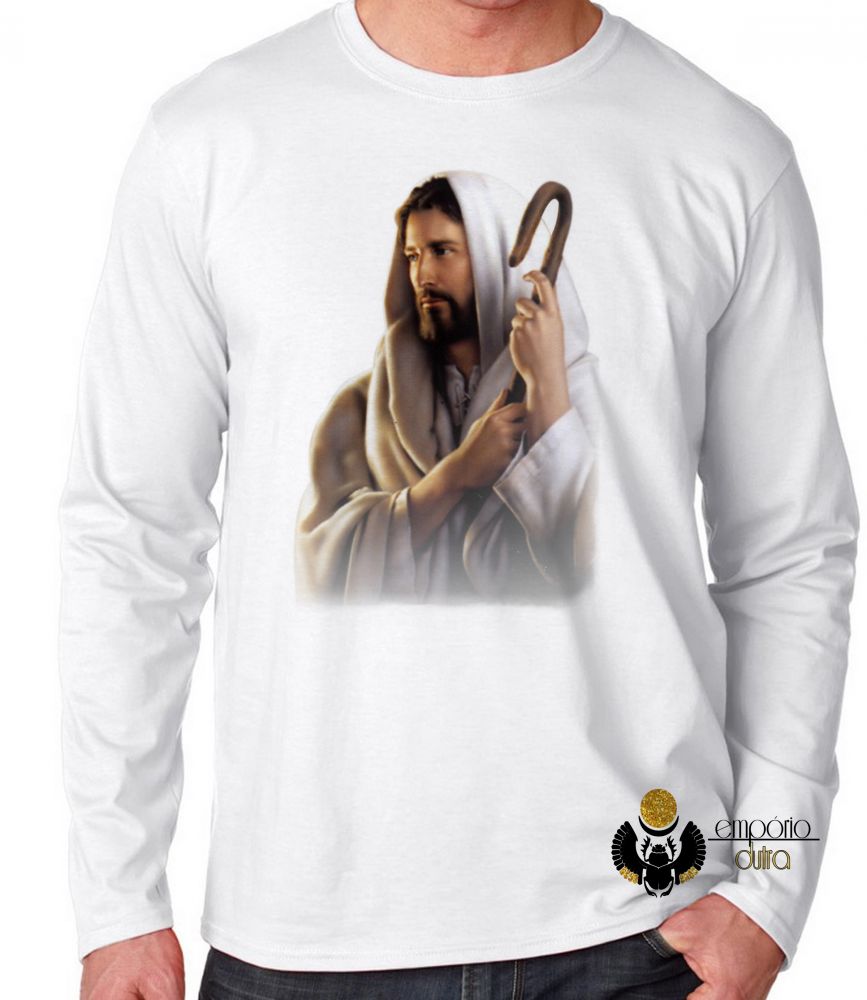 Camiseta Manga Longa Jesus de Nazaré Imagem 2