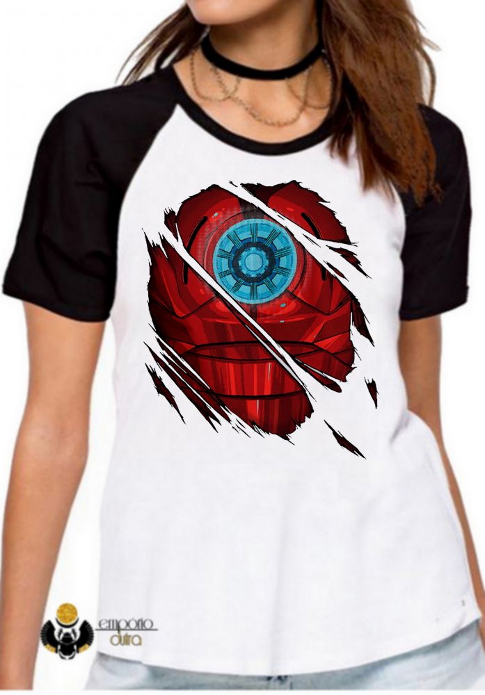 camisa feminina homem de ferro