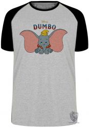  Camiseta Raglan Dumbo desenho