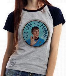 Blusa Feminina  Spock vida longa e próspera