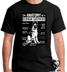 Camiseta anatomia pastor alemão 