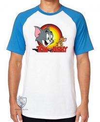 Camiseta Raglan Tom & Jerry amarelo 
