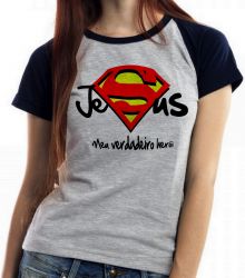 Blusa Feminina Jesus verdadeiro Herói