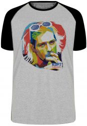 Camiseta Raglan Kurt Cobain nirvana 