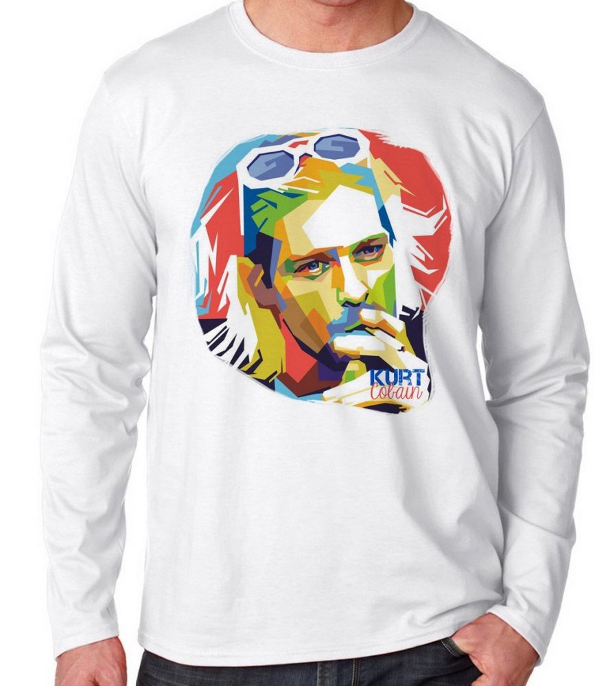 camisa nirvana manga longa