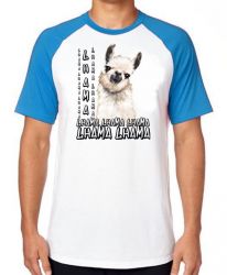 Camiseta Raglan lhama animal