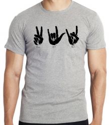 Camiseta Paz love rock