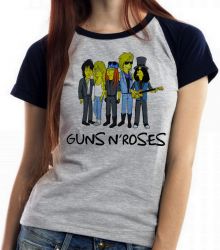 Blusa Feminina Simpsons Guns in Roses