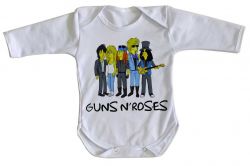 Roupa Bebê manga longa Simpsons Guns in Roses