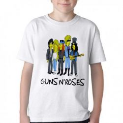 Camiseta Infantil Simpsons Guns in Roses