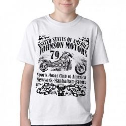 Camiseta Infantil Moto Johnson Motors 