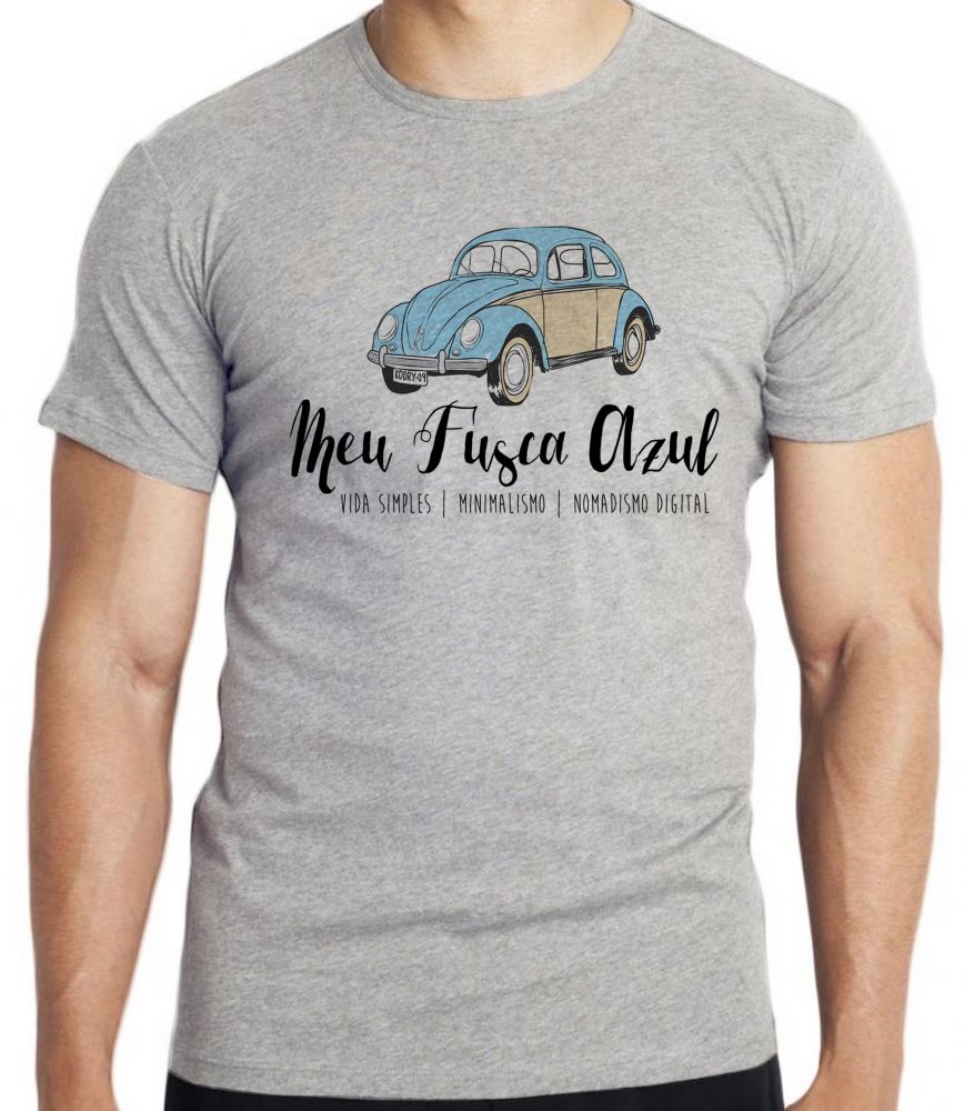 camiseta fusca azul