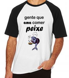 Camiseta Raglan Peixe Pesca Pescador