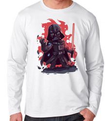 Camiseta Manga Longa Darth Vader Fogo