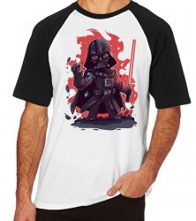 Camiseta Raglan Darth Vader Fogo