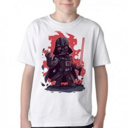 Camiseta Infantil Darth Vader Fogo