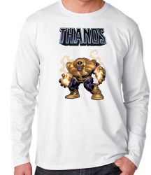 Camiseta Manga Longa Thanos Cartoon 
