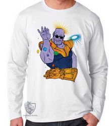 Camiseta Manga Longa Thanos Dedos