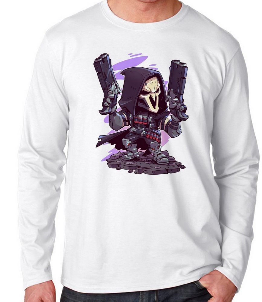 Emporio Dutra Camiseta Manga Longa Reaper Overwatch - emporio dutra camiseta roblox skins personagens