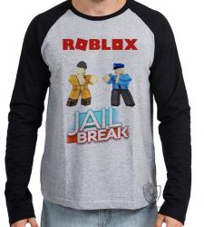 Camiseta Manga Longa Roblox Jail Break 