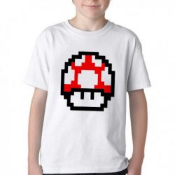 Camiseta Infantil Super Mario Mushroom