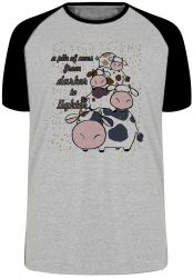 Camiseta Raglan Pilha de Vacas