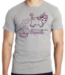 Camiseta Magia Cupcake Unicórnio