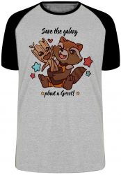 Camiseta Raglan Salve galáxia