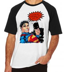 Camiseta Raglan Superman Batman