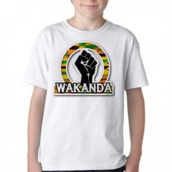 Camiseta Infantil Wakanda Pantera Negra 