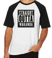 Camiseta Raglan Straight Pantera Negra 