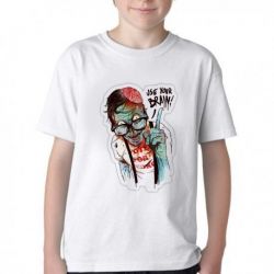 Camiseta Infantil Zombie use Cérebro