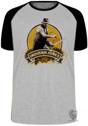 Camiseta Raglan Indiana Jones amarelo