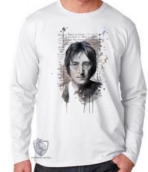 Camiseta Manga Longa John Lennon Imagine