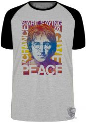 Camiseta Raglan John Lennon peace