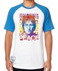 Camiseta Raglan John Lennon peace