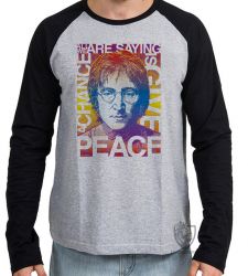 Camiseta Manga Longa John Lennon peace