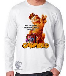 Camiseta Manga Longa Garfield não sou gordo