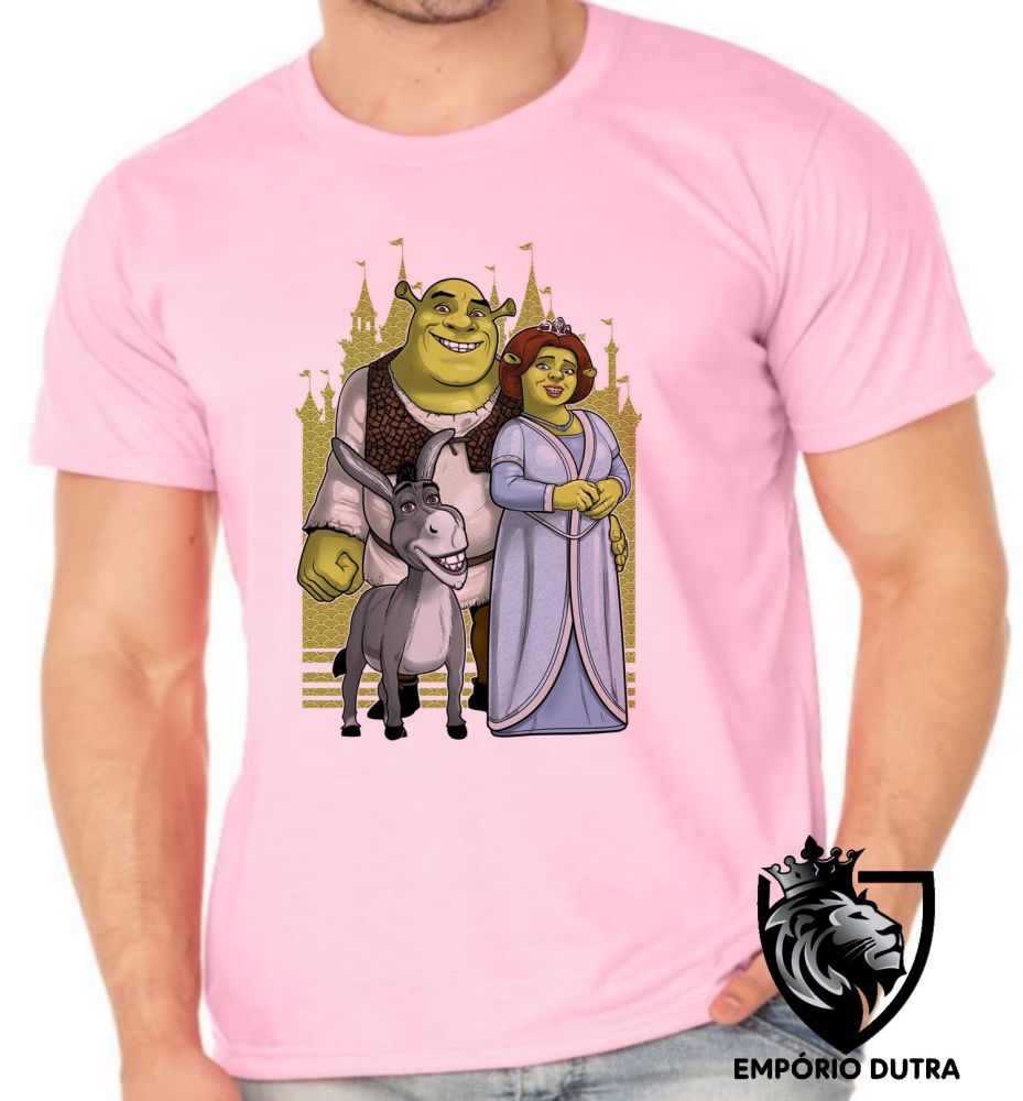 camiseta shrek e fiona