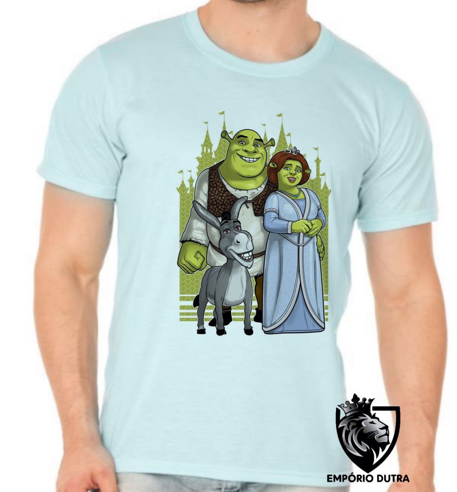 camiseta shrek e fiona