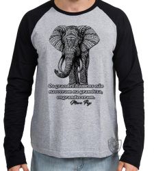 Camiseta Manga Longa Elefante Mario Puzo
