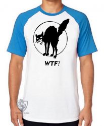Camiseta Raglan Gato WTF