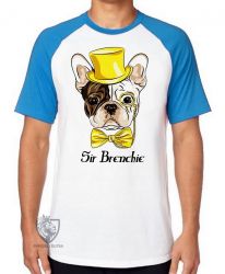 Camiseta Raglan Sir Brenchie Buldogue Francês