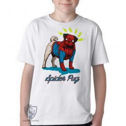 Camiseta Infantil Spider Pug
