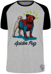 Camiseta Raglan Spider Pug