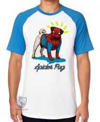 Camiseta Raglan Spider Pug